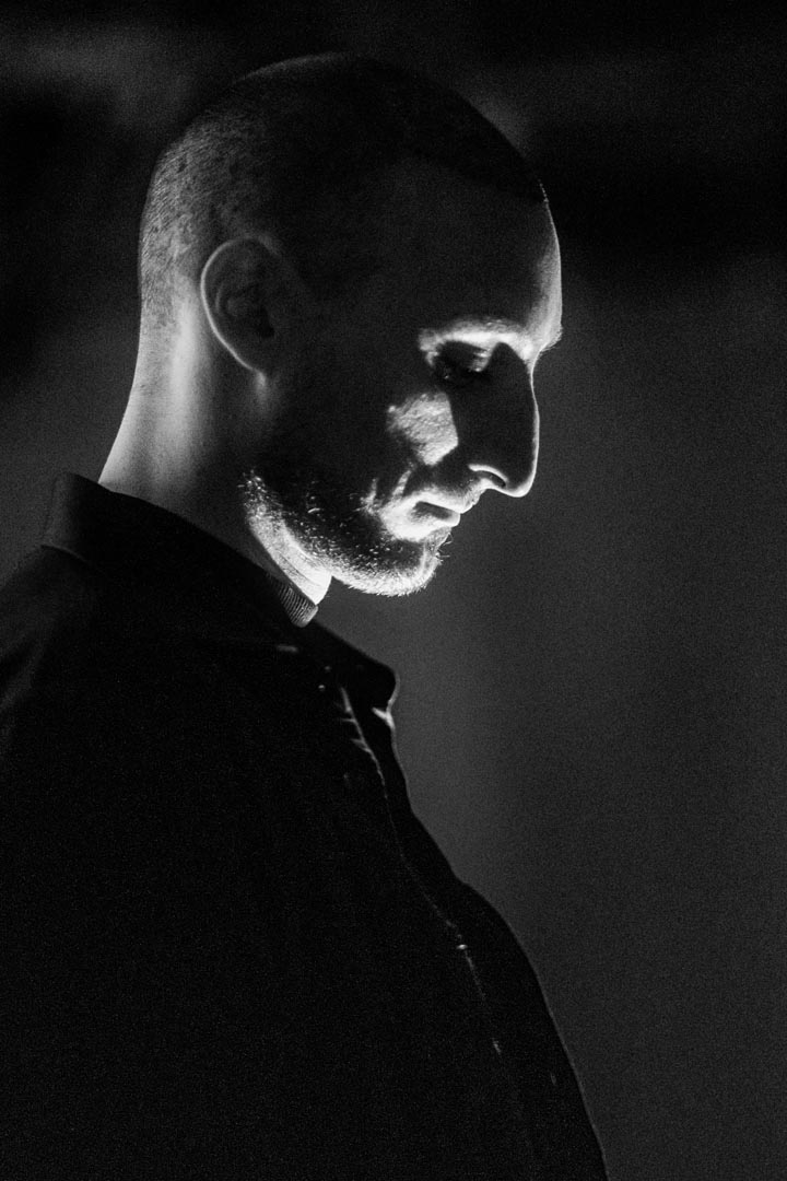 Profile — shaft of stage light.