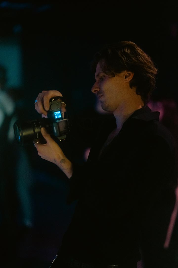 The photographer at work.
