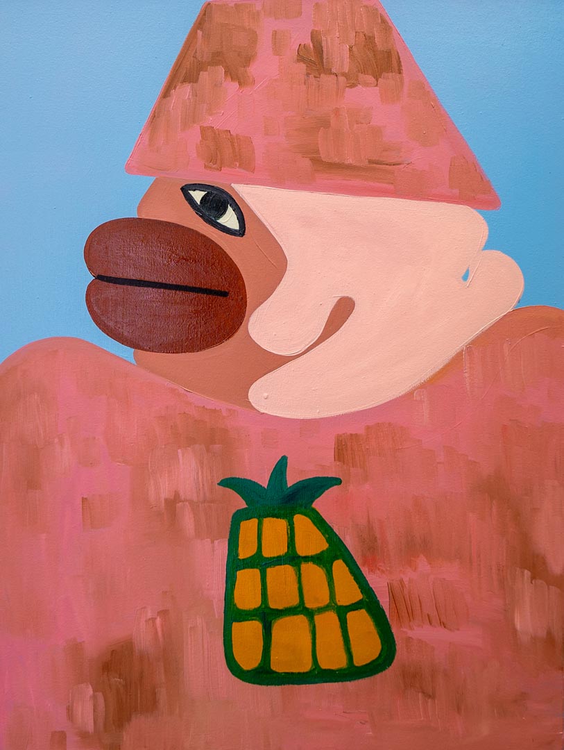 Pineapple — pink portrait.